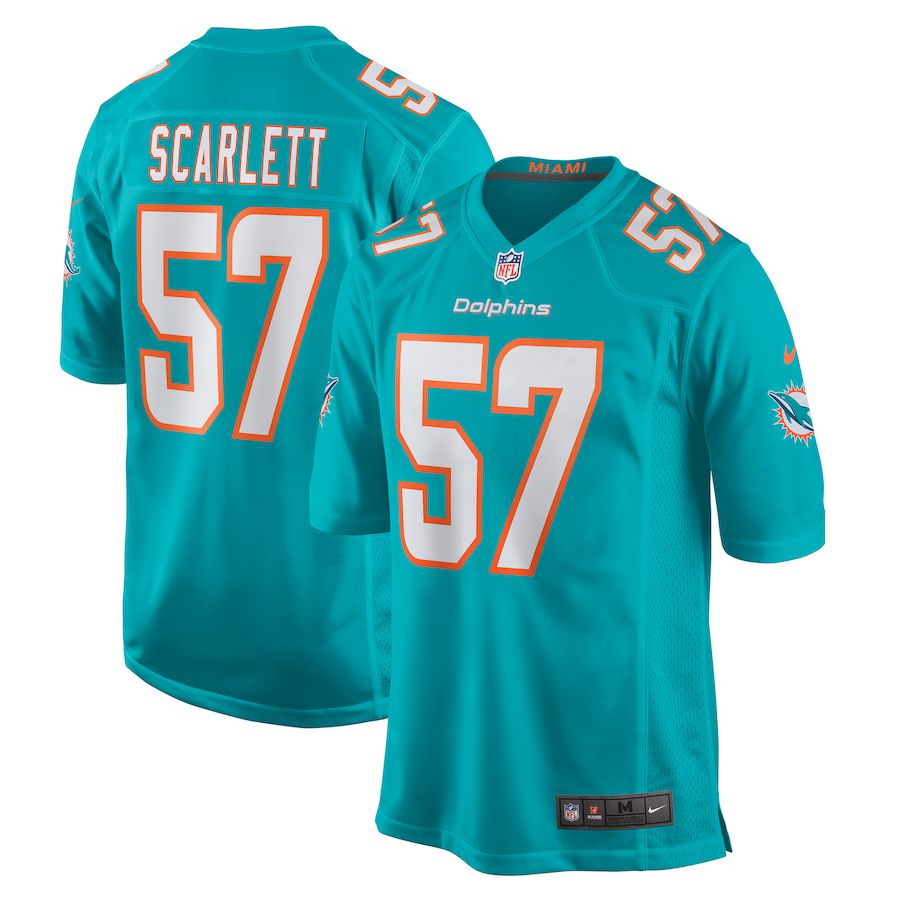 Men Miami Dolphins #57 Brennan Scarlett Nike Green Game NFL Jersey
